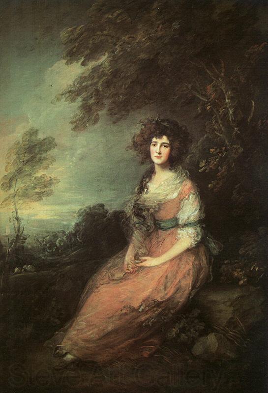 Thomas Gainsborough Mrs Richard Brinsley Sheridan Norge oil painting art